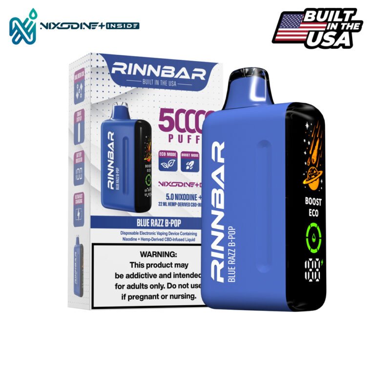 RINNBAR Nixodine + Blue Razz B-Pop 50000 Puff Disposable