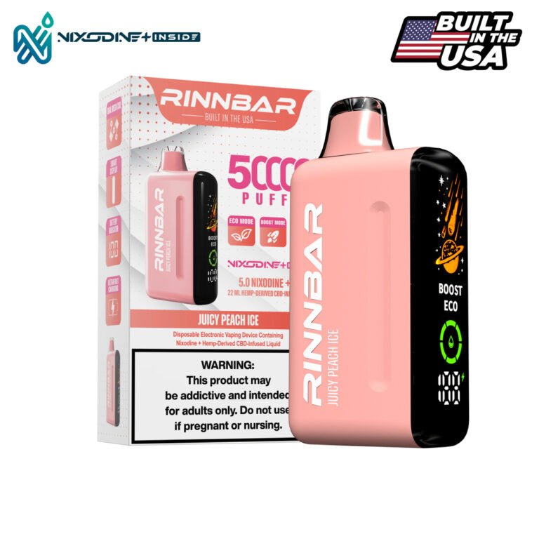 RINNBAR Nixodine + Juicy Peach Ice 50000 Puff Disposable