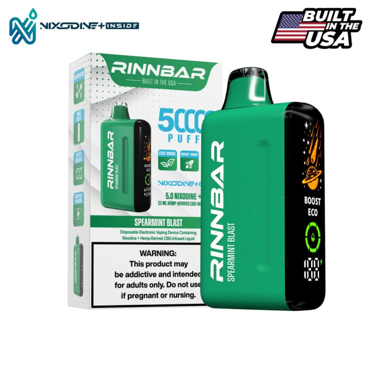 RINNBAR Nixodine + Spearmint Blast 50000 Puff Disposable