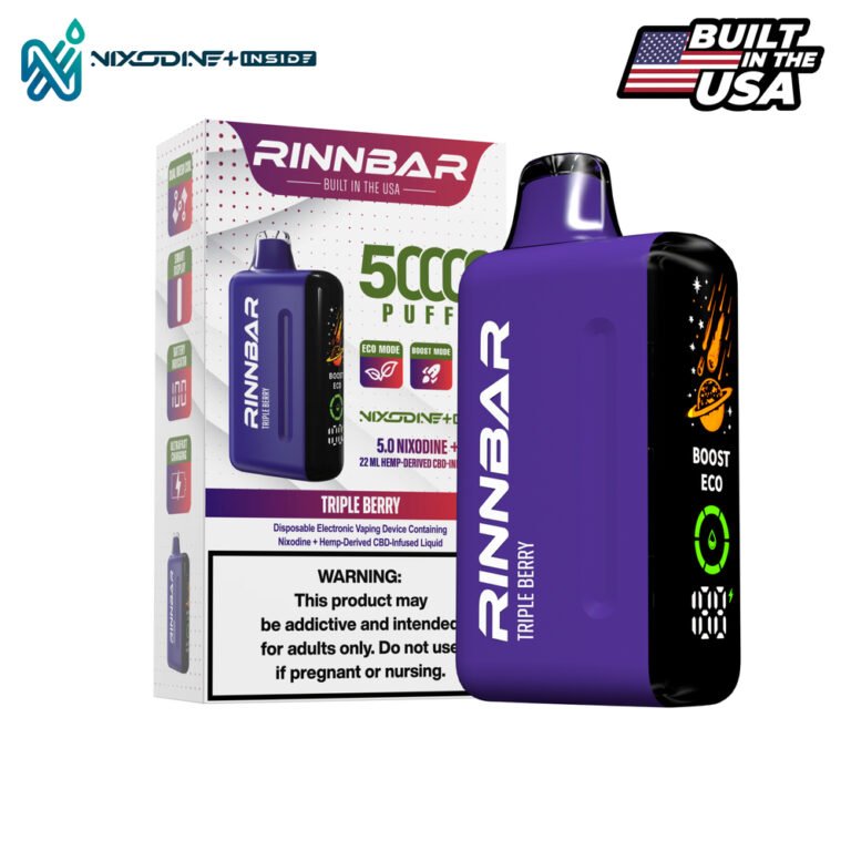 RINNBAR Nixodine + Triple Berry 50000 Puff Disposable