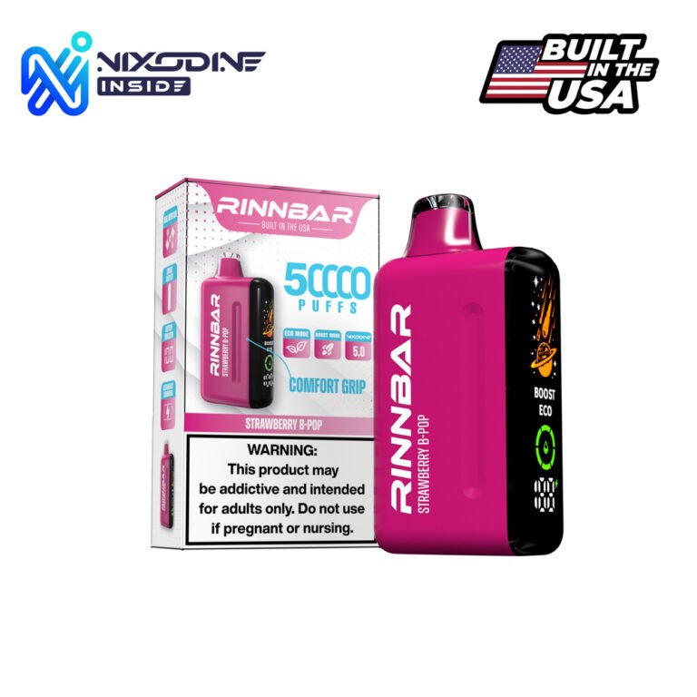RINNBAR Nixodine Strawberry B-pop Disposable Vape